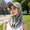 2 Pcs/Set Adjustable Fit Sun Hat with Built-In Drawstring Shawl Extended Brim Full