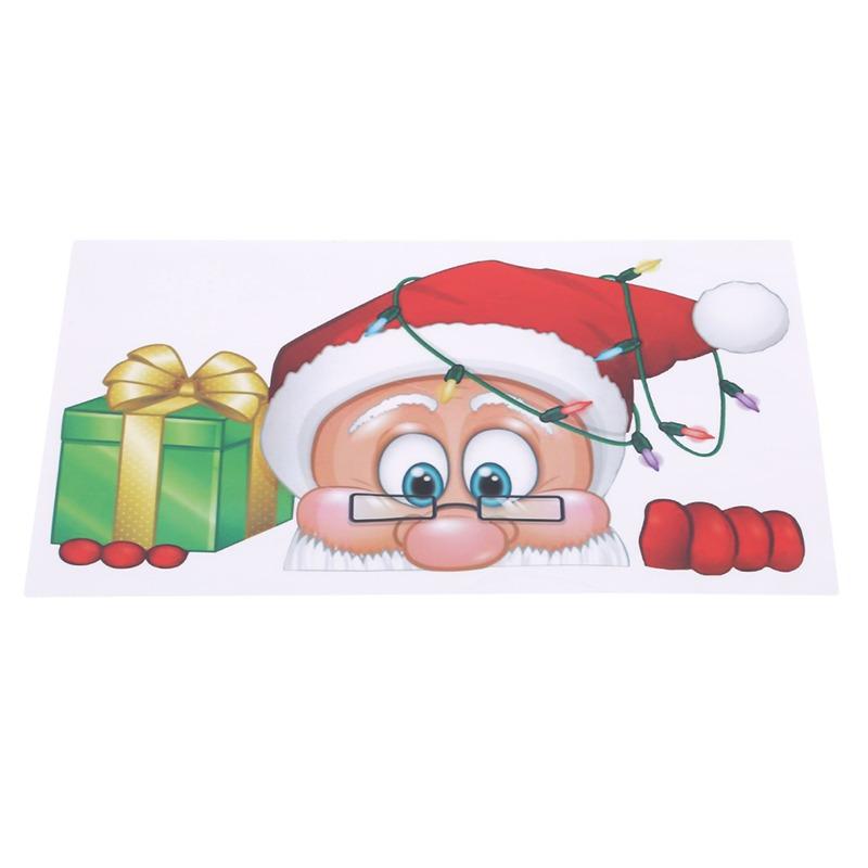 Christmas Window Glass Decal Santa Claus Snowflake Wall Stickers For Kids Rooms New Year Decorations Christmas Ornaments