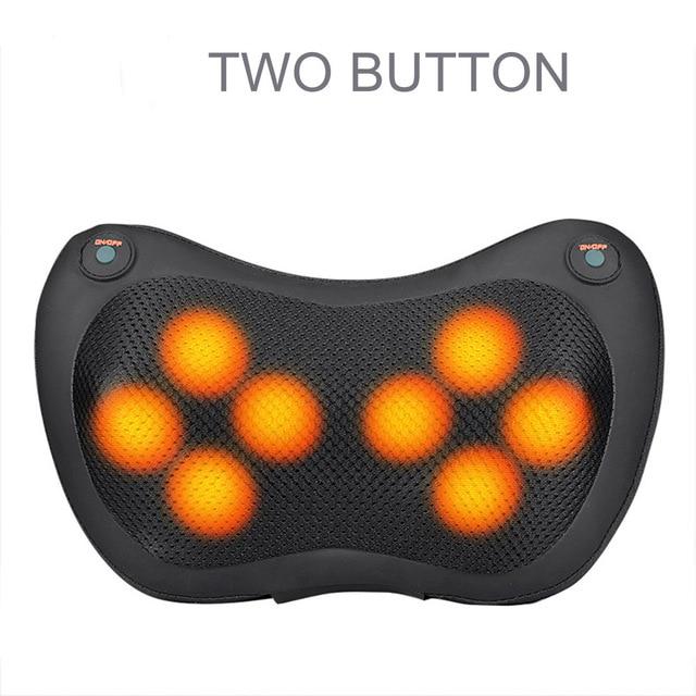 מכשיר לעיסוי ביתי לרכב גב שחור כרית כרית עיסוי שיאצו לעיסוי חשמלי להקלה על כאבי צוואר