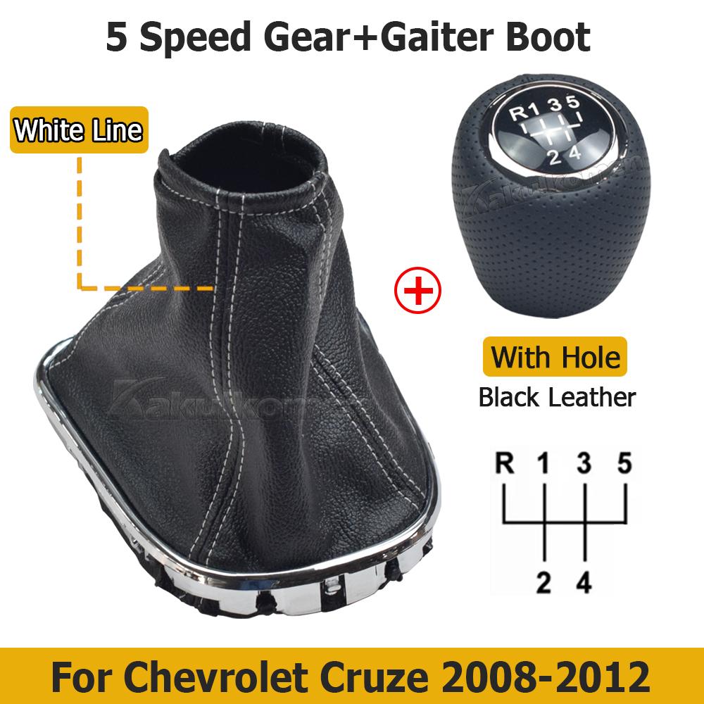 5/6 Speed Hand Speed Ball Gear Shift Knob Gaiter Boot Dustproof Cover For Chevrolet Chevy Cruze 2008 2009 2010-2012