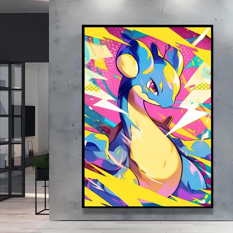 Canvas Art Wall Painting Posters Pokemon Images Pikachu Decor Painting Home Decoration Living Room Decor Paintings Kids Gift