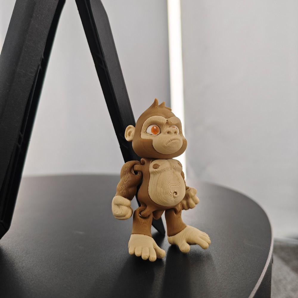 Rotatable 3D Printed Monkey Simulated Orangutan 3D Articulated Orangutan Toys  Kid Gift