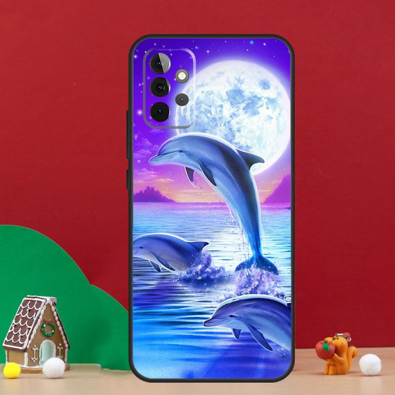 Cute Dolphin Ocean Case For Samsung Galaxy A17 A06 A16 A56 A36 A54 A34 A14 A52 A32 A13 A23 A33 A53 A15 A35 A55