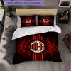 Set Biancheria da Letto AC Milan 3 Pezzi Morbido Set Copripiumino con Federe Set Decorazione Camera da Letto per la Casa