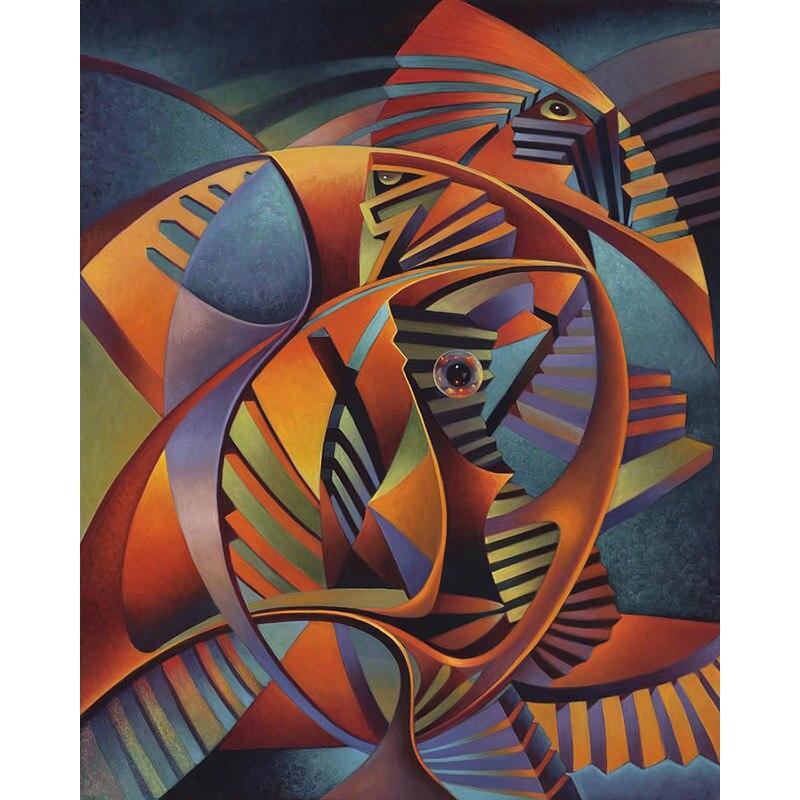 New DIY 5D Diamond Painting Abstract Art Diamond Embroidery Scenery Cross Stitch Scenery Full Round Drill Home Decor Gift