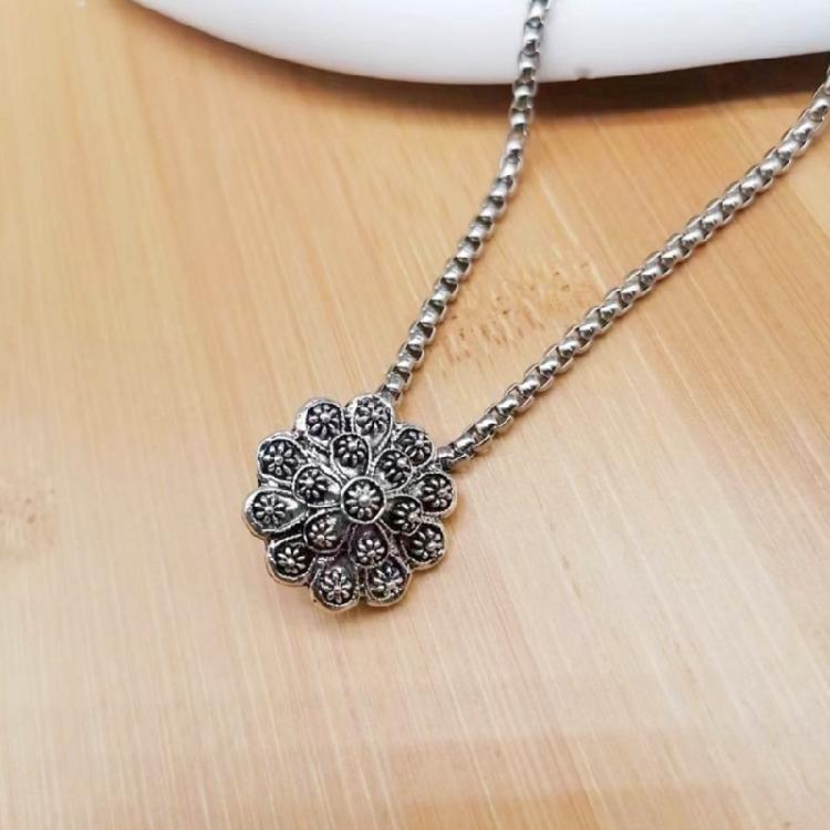 Metall Stahl Halskette für Männer mit einzigartigem Anhänger, Punk Style Kettenhalskette Verstellbarer Modeschmuck für Freund