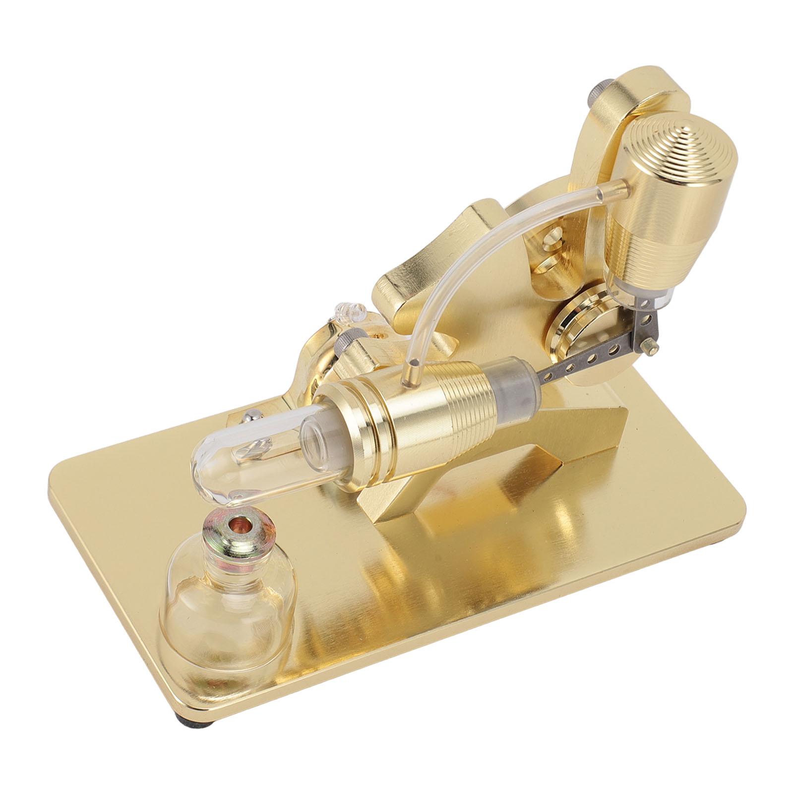 Stirling Engine Motor Model Colorful LED Educational Electricity Power Generator Toy for Kids Adults