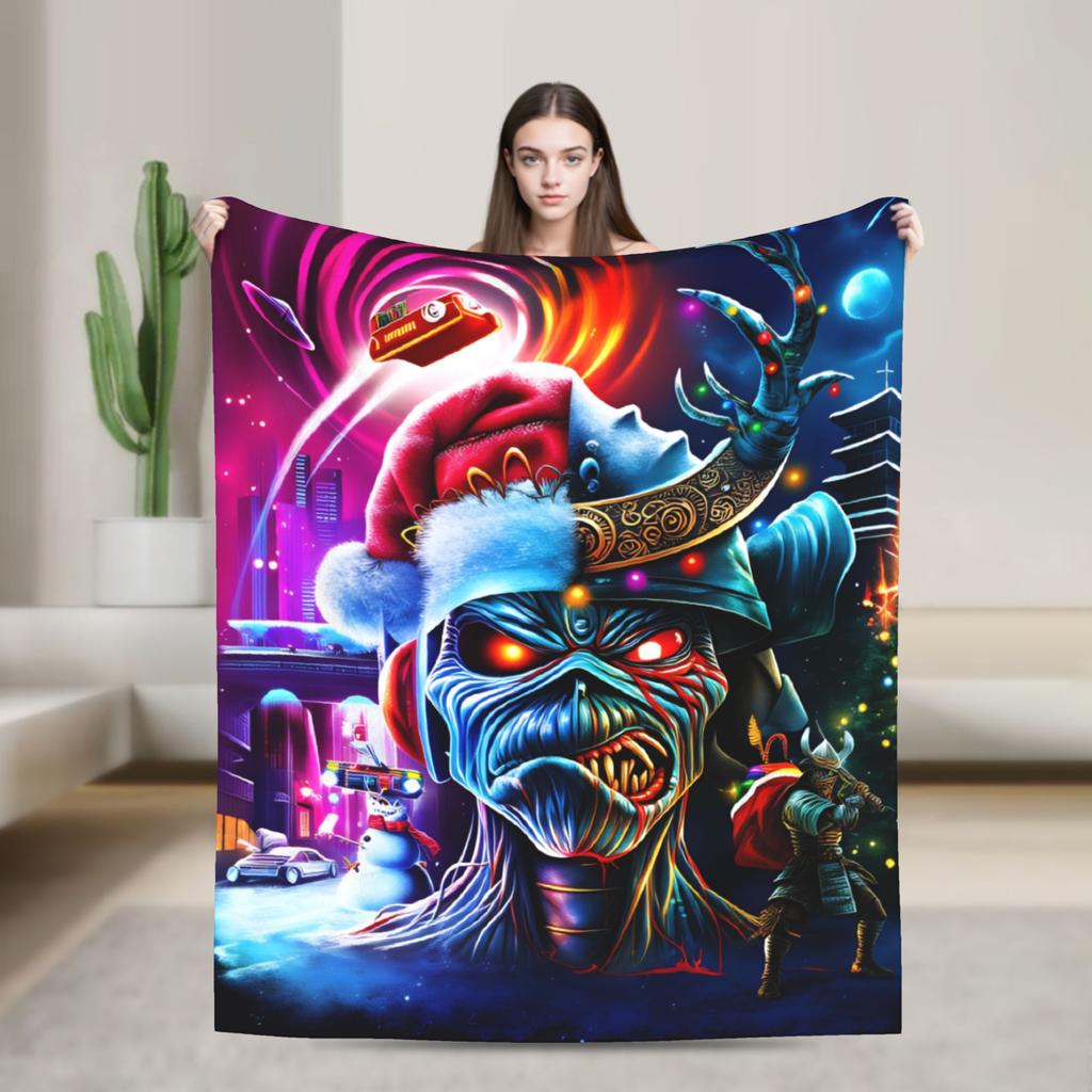 Band I-Iron M-Maidens Tour 2025  Blanket  Travel Flannel Throw Blanket For Living Room Warm Soft Quality Bedspread Gift Idea