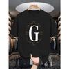 European Size Men'S Short-Sleeve T-Shirts for Summer, Stylish And Trendy Printed Shirts for Young Males, Versatile Round Neck Tops for Spring Summer
