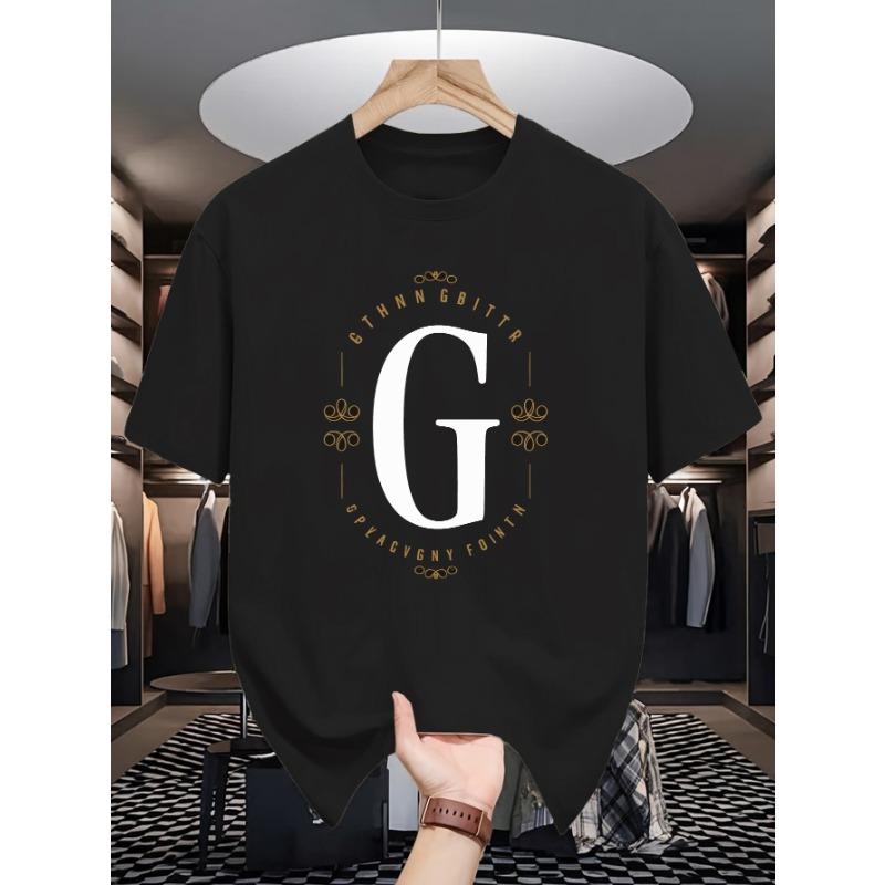 European Size Men'S Short-Sleeve T-Shirts for Summer, Stylish And Trendy Printed Shirts for Young Males, Versatile Round Neck Tops for Spring Summer