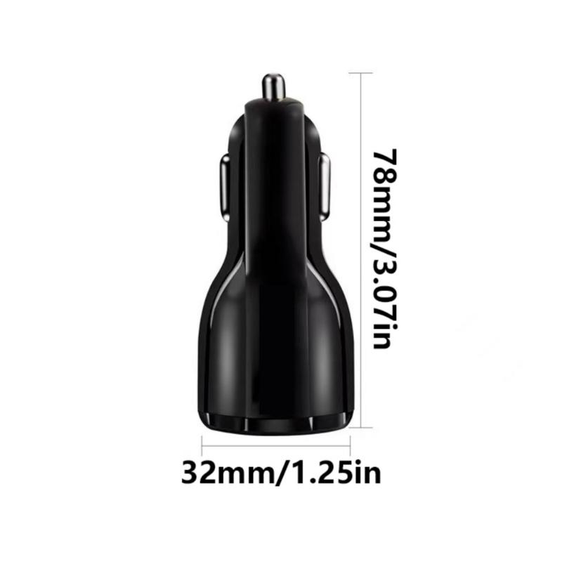 Portable 30W Double Port Car Charger 2-Port USB Charging Adapter with Quick Charging 3.0 for Efficient Device Charging