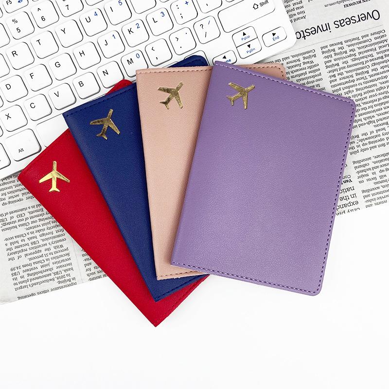 Étui pour passeport en cuir synthétique pour homme et femme, porte-cartes de crédit, porte-cartes de visite, porte-monnaie de voyage