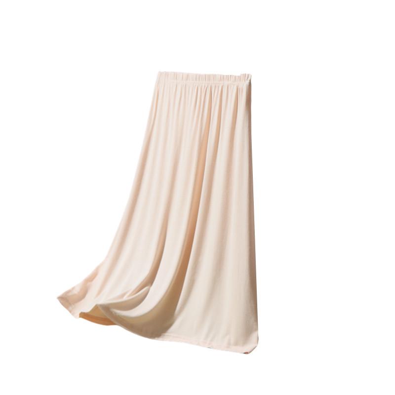 White Modal Anti-Exposure Mid-Length Petticoat Skirt