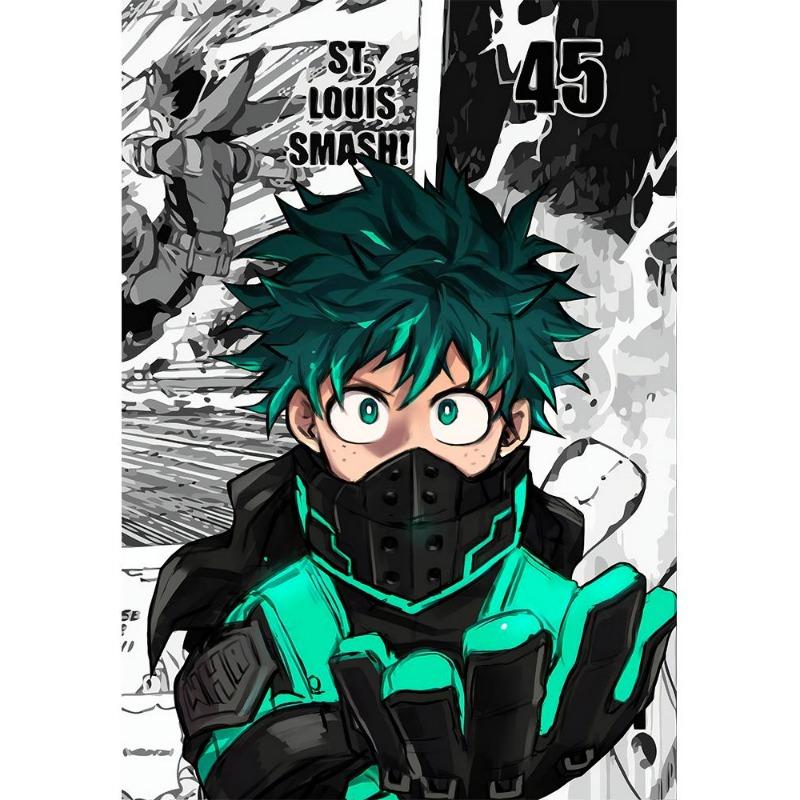 Japan Manga My Hero Academy Decu Poster Canvas Painting Bnha Midoriya Izuku Wall Painting for Living Room Decoration At Home