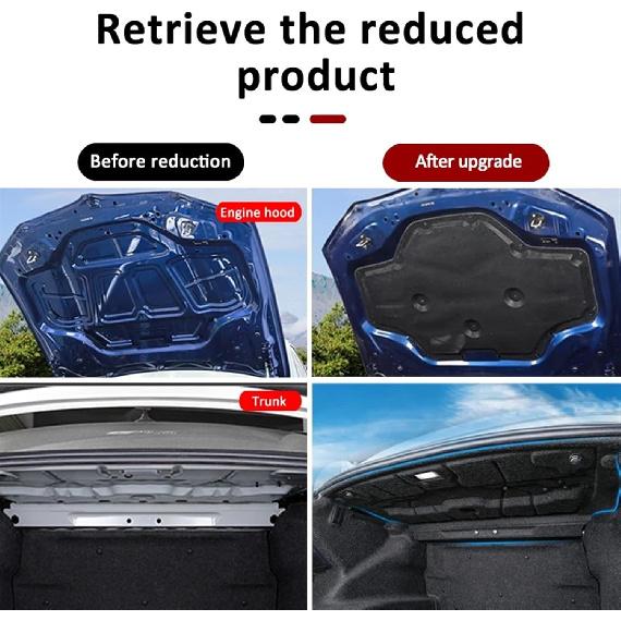 Front Engine Hood Pad Compatible for Toyota Highlander Kluger XU40 2008~2013 Heat Sound Insulation Cotton Mat Soundproof Covers Accessories(Color:PET