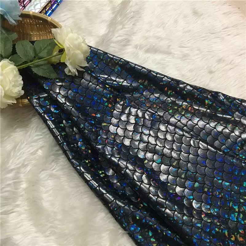 Fischschuppen Glitzerstoff Elastizität DIY Bühnenauftritt Kostüme Hochzeitsfeier Dekoration Nähen Meerjungfrau Badeanzugstoff
