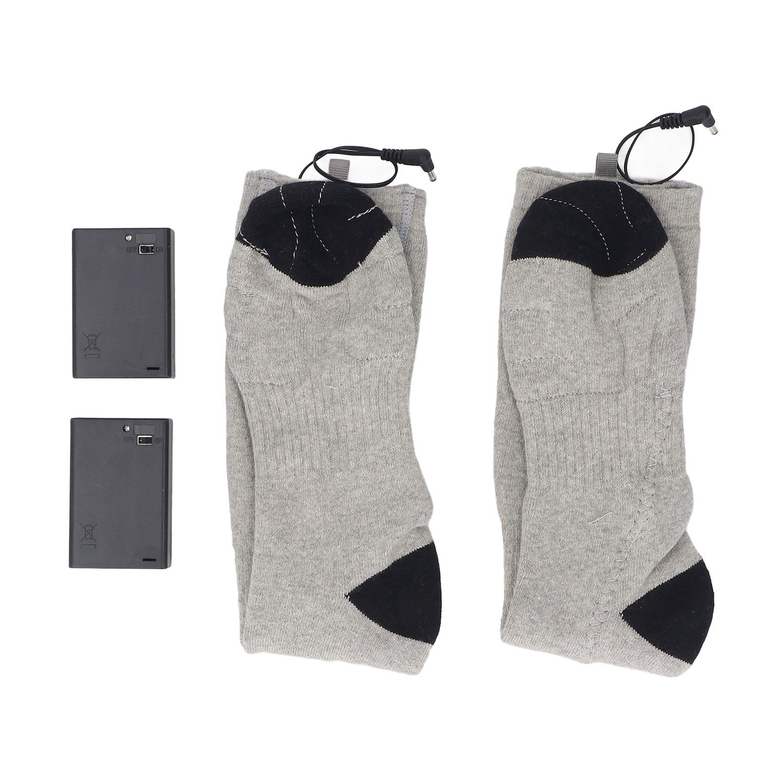 

Electric Heated Socks Men Women Rechargeable 2 Sided Heating Washable Portable for Skiing Hiking Camping Uniform Size