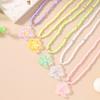 5pcs/set Cute Sakura Flower Charm Necklace for Women Girls Handmade Beaded Necklaces Summer Beach Holiday Jewelry Gift