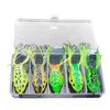 5Pcs/Set 6cm Fishing Artificial Lifelike Lure Wobbler Frog Shaped Fish Bait