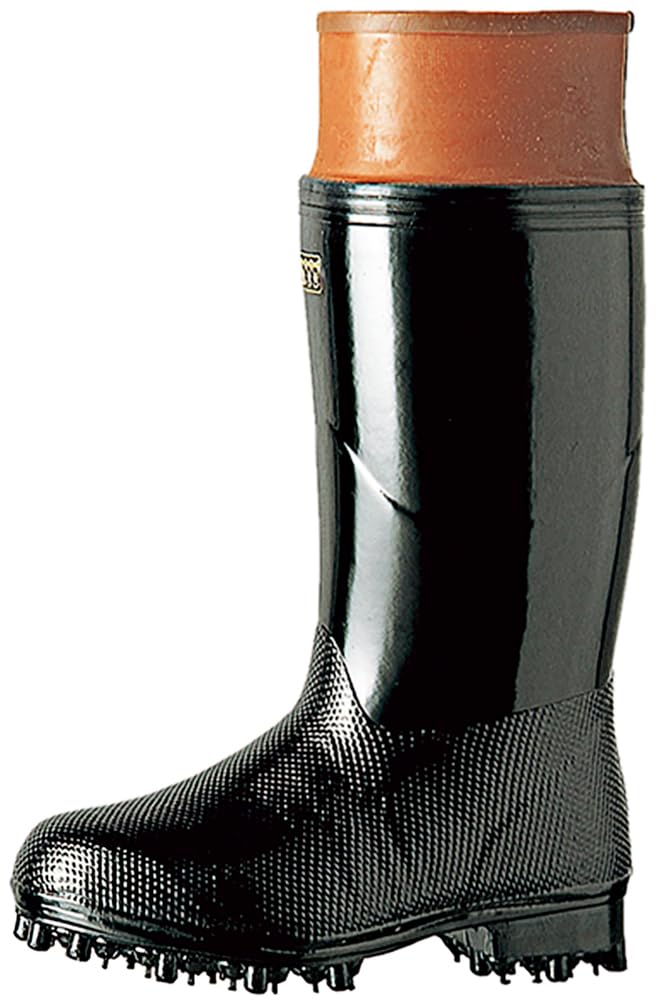 Mitsuuma NS Keep Glossy FMDX Forestry Black Half-Length Boots, 25.0 cm,