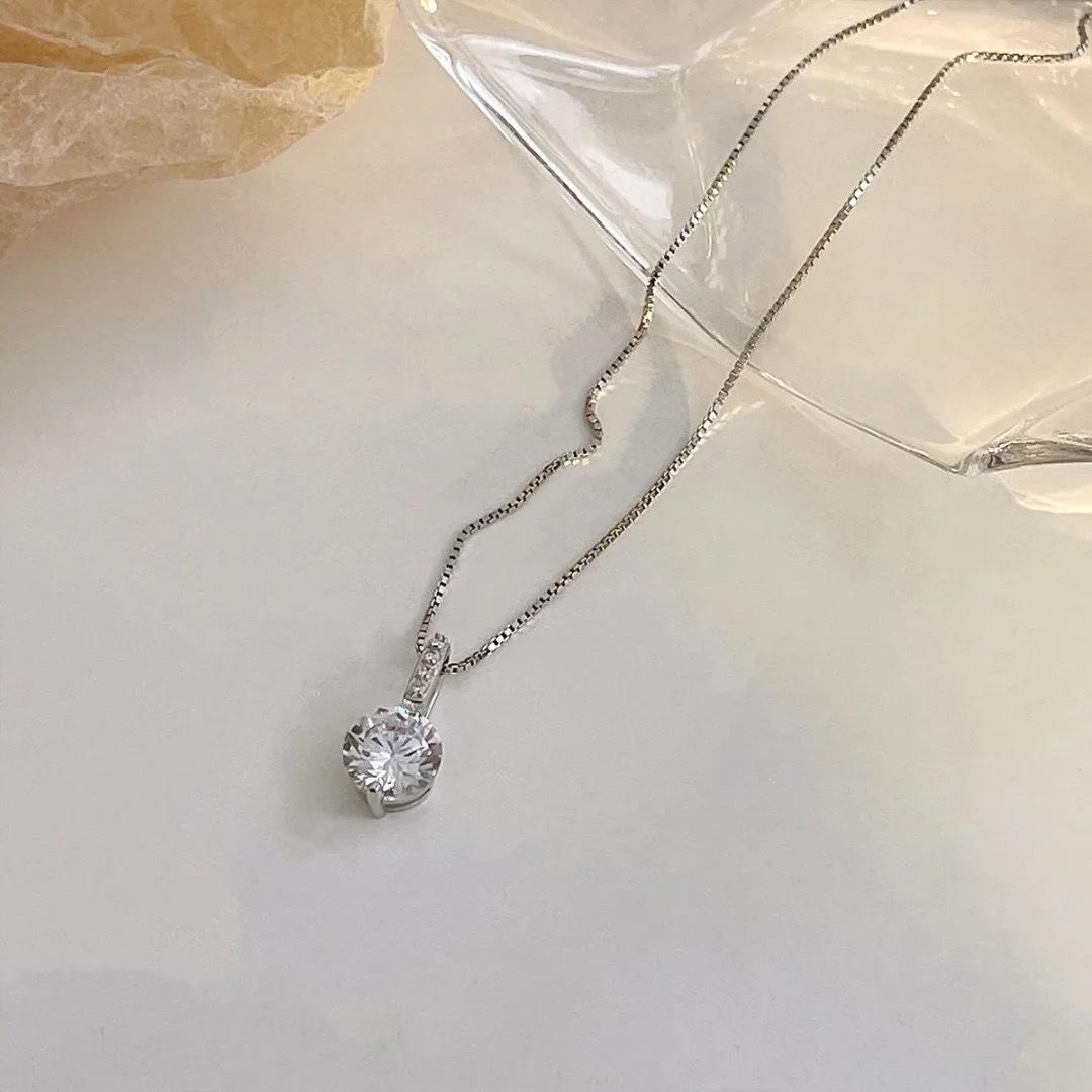 Jinggong Super Flash Necklace, Women s Simple Pendant, Cold Style, Niche, Light Luxury Design, Clavicle Chain 40CM