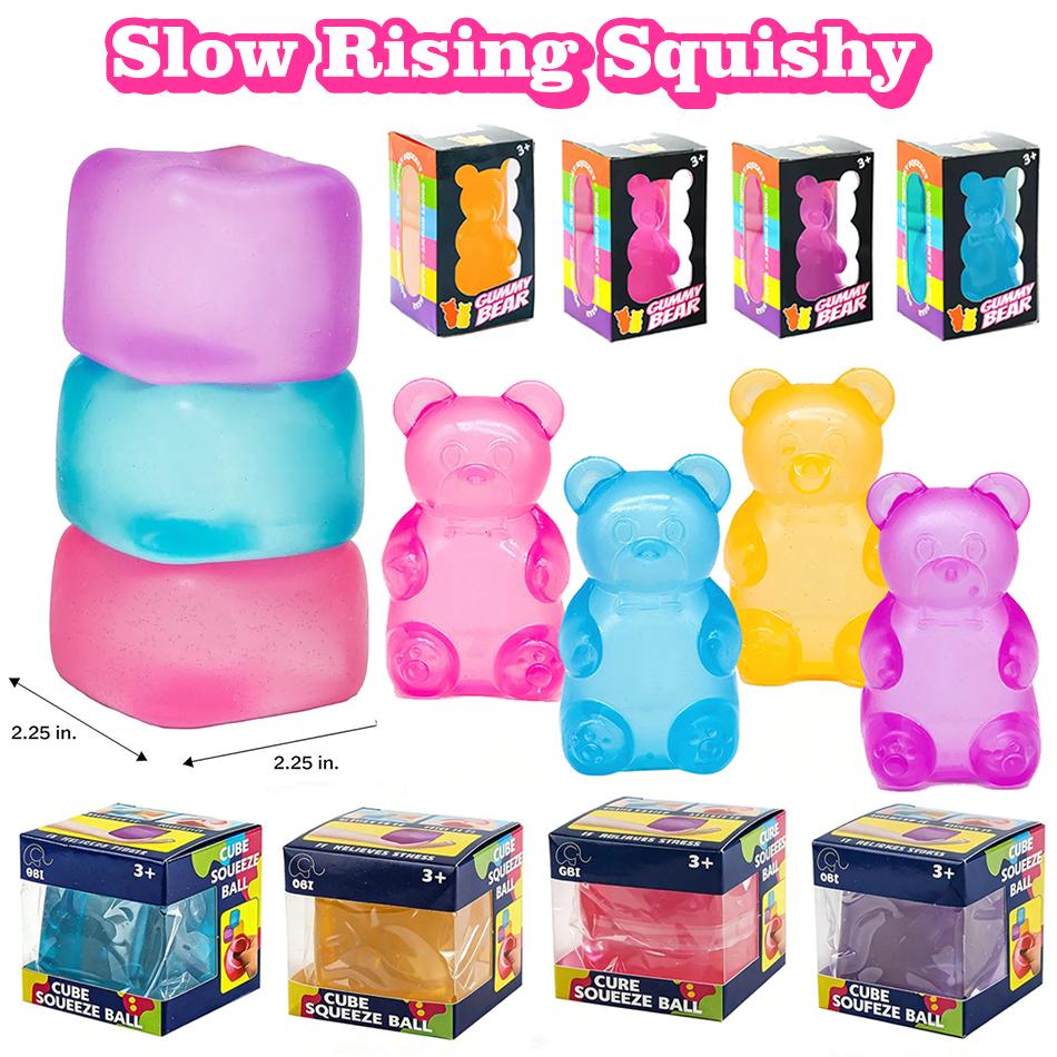 Squishy Toys Stress Relief Slow Rising Sensory Fidget Toys Anxiety Relief Focus Enhancement Desk Calm For Adults Kids
