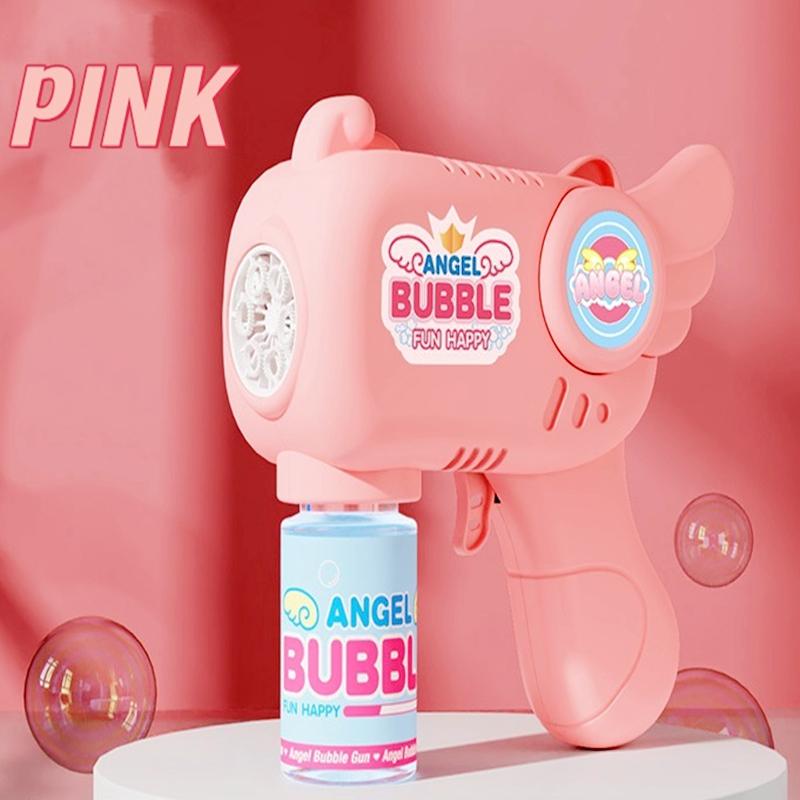 Kids Angel Dinosaur Bubble Gun Automatic Bubble Machine Electric Bubble Blower For Children Outdoor Summer Party Birthday Gift