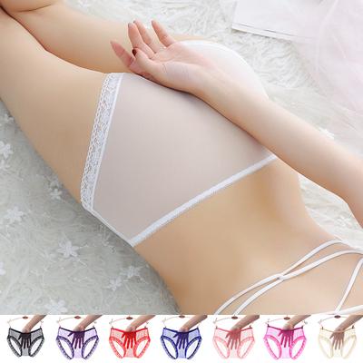 Intimo trasparente da donna Mutandine sexy da donna Vedi attraverso biancheria intima senza cuciture Slip ultrasottili a vita bassa