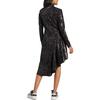 Adidas Originals Blue Version Series Sequin Trim Irregular Hem High Neck Long Sleeve Dress Women Dresses Black HR3413