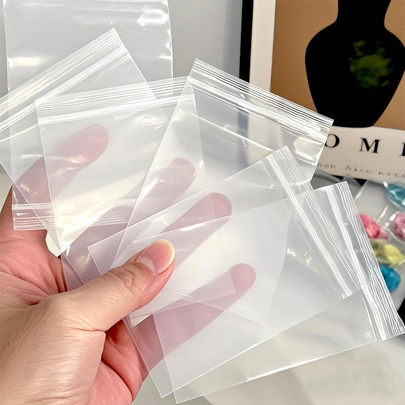 300/100x Transparent Self-sealing Bags Thickened Zipper Storage Bag for Small Jewelry Food Packing Sealing Bag Pouches Organizer