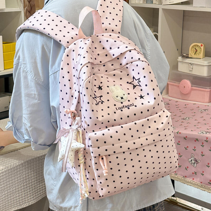 Zaino a Pois e Stelle Zaino da Pendolare Zaino per Studenti Grande Capacità