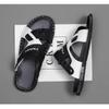 Sommer Komfort Strandurlaub Wasserdichte Ledersandalen Herren Leder Klassisch Outdoor Herren Sandalen Dual-Use Hausschuhe