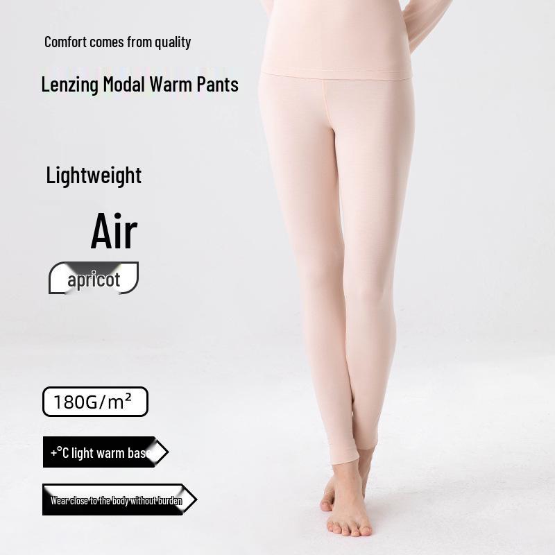 Women's Warm Lenzing Modal Autumn Underwear Set - Skin-Friendly Base Layer Top & Pants with Collar