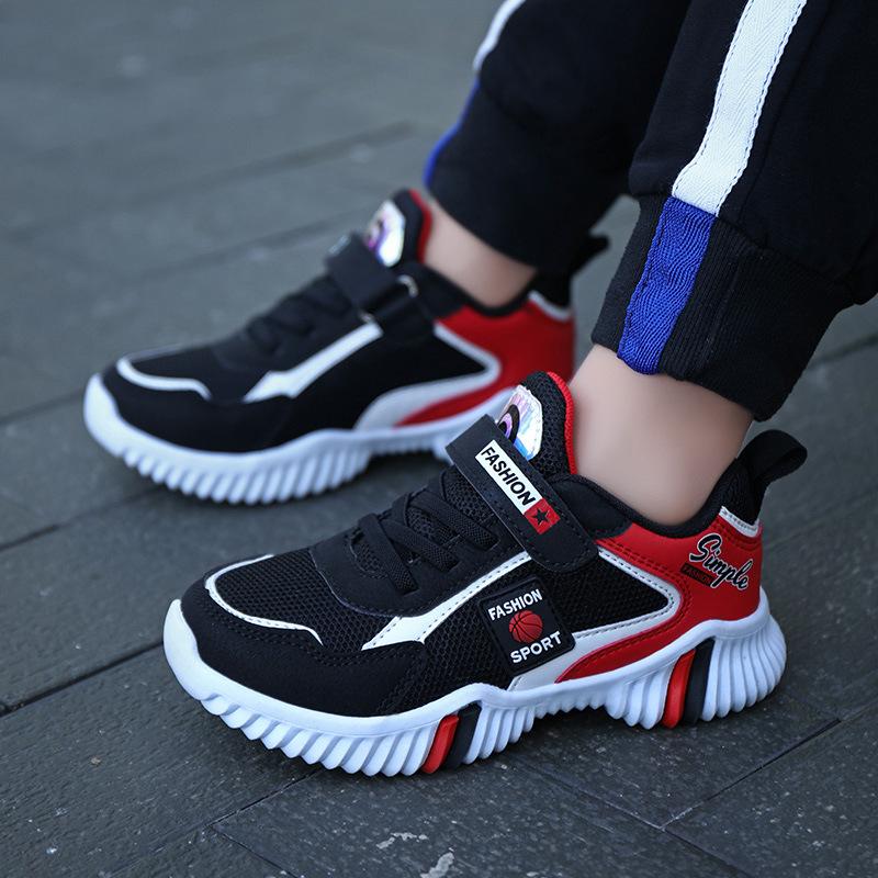 

Обувь для мальчиков, летняя дышащая обувь из полой сетки, легкая кампусная обувь для средней школы, детей старшего возраста, дышащая спортивная обувь, студенческая сетчатая обувь 39