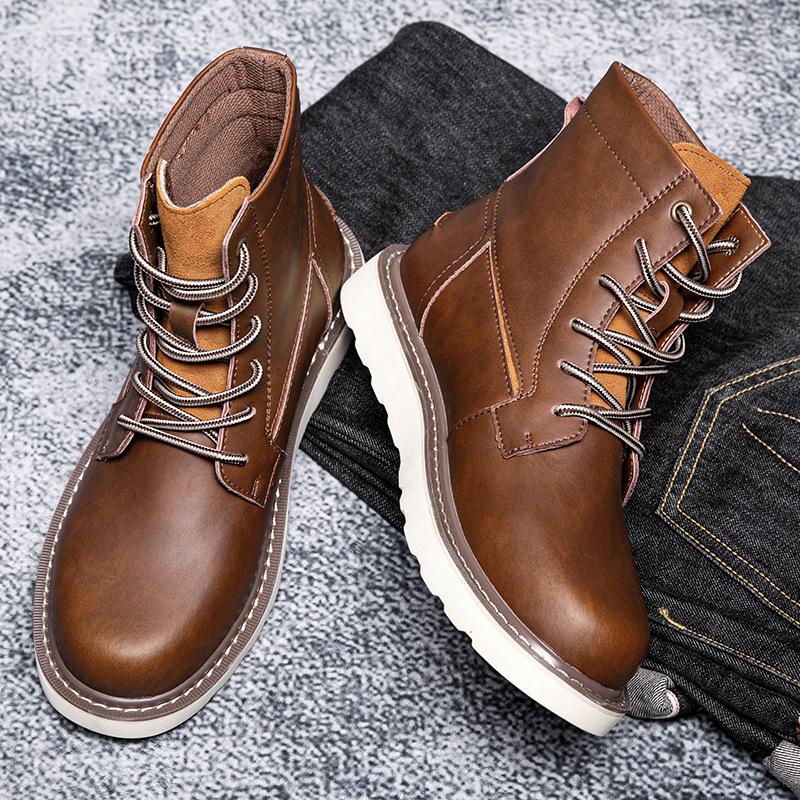 Extra Large Size Men's Shoes 2025 Spring and Autumn New Retro Martin Boots American Short Boots Outdoor Tooling Boots