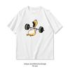 Funny Gym Duck Weightlifting Tshirt Woman Man Casual Cotton Graphic T Shirts Creative Adult Oneck Streetwear Boyfriend