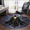 Black Adam Print Round Rug, Washable Floor Carpet, For Entryway Dorm Laundry Room Office Study, Home Decor Birthday Christmas Gift