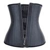 25-Bone Smooth Latex Waist Cincher & Body Shaper with Zipper Hook-and-Eye Closure