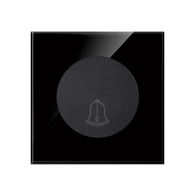 2022 New Black Glass Panel USB Wall Socket EU, Push Wall Switch with LED Indicator Light, UK 13A Wall Socket Switches