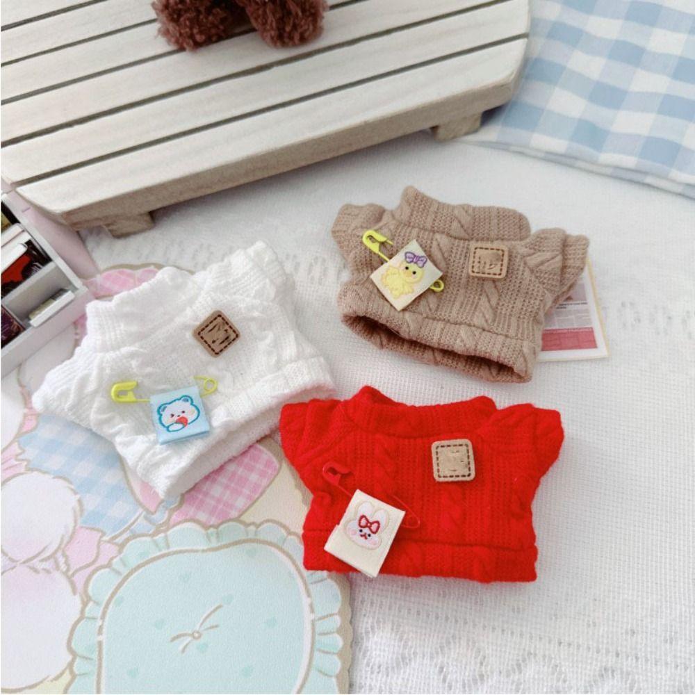 Fashion Doll Sweaters New Year Red Warm Tops Sweaters Outfits  10cm Cotton Doll/Idol Dolls