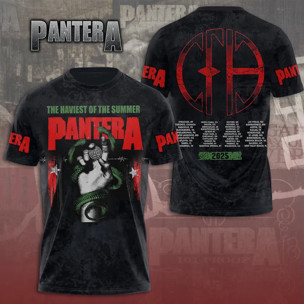 Hot Hip Hop Rock Band Pantera 3D Print Men Women T-shirt O-neck Short Sleeve Hip Hop Top Casual Streetwear Tees Tops