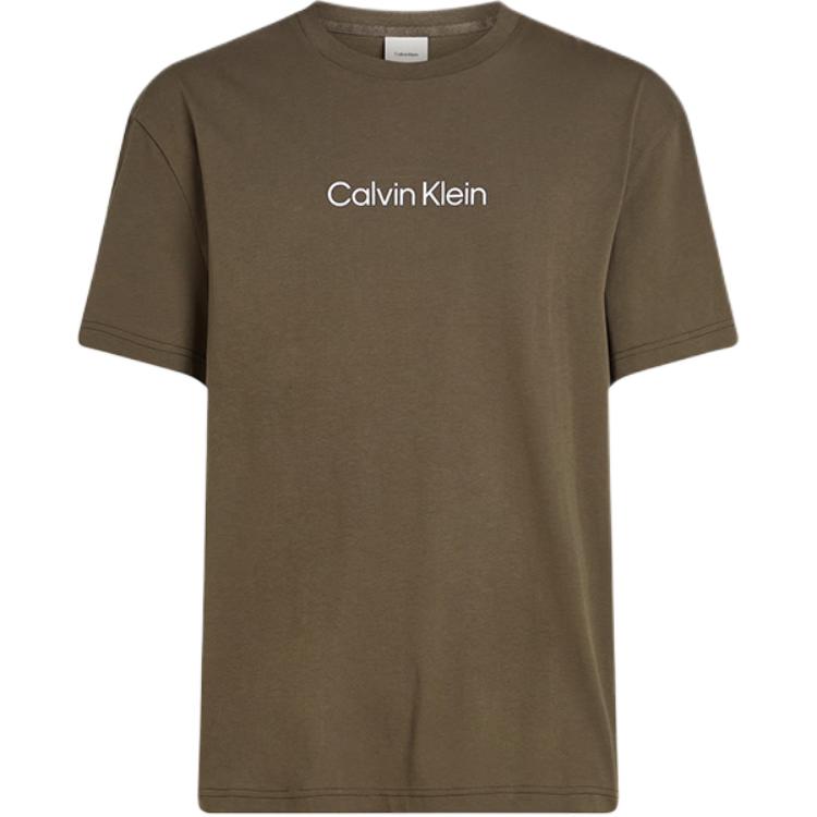 Calvin Klein Minimalist Comfortable Versatile Casual Letter Cotton Crew Neck Short Sleeve T-Shirt Men Tops K10K111346PFV S 4369₽