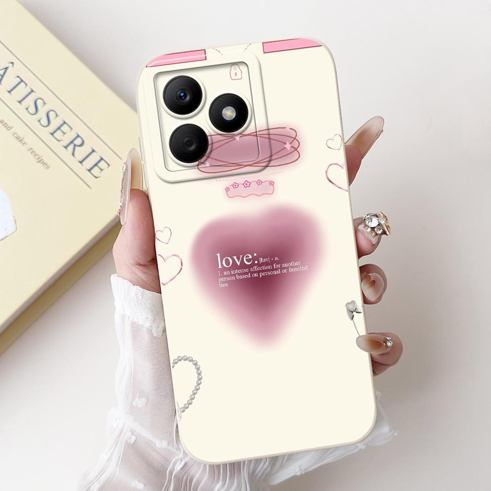 For Realme C61 RMX3939 RMX3930 C63 RMX3939 Case For Realme C63 Cover Luxury Fashion Flower Kawaii Girl Cute Cat Shockproof Shell