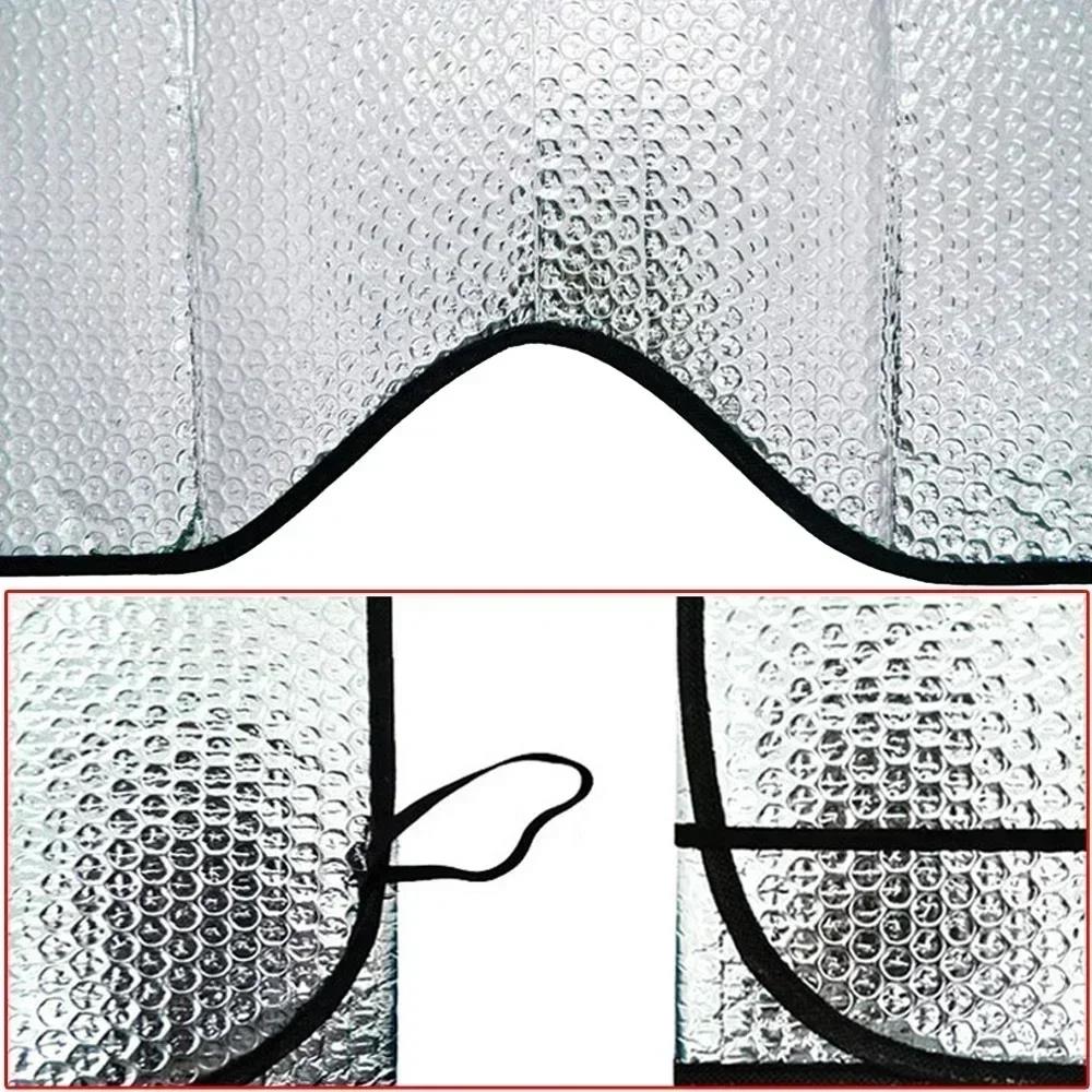 Foldable Silver Coated Car Windshield Sunshade UV Protection Heat Insulation Front Window Sun Shield Fit Most VehiclesWindshield Sunshades 1
