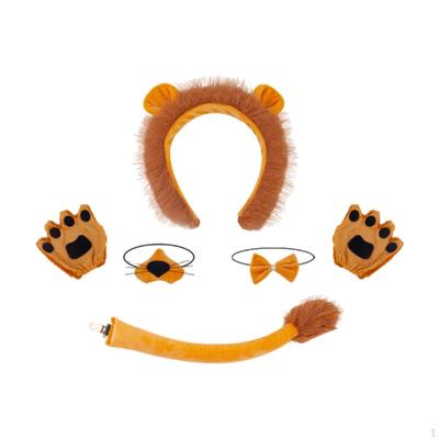 Ører, Sløyfe, Hale, Poter, Hårbøylesett, Dyrekostyme for filmrekvisitter