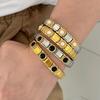 24 Creative Stretch Strap Bracelet Sunflower Gold Silver Stainless Steel Bracelet Strap