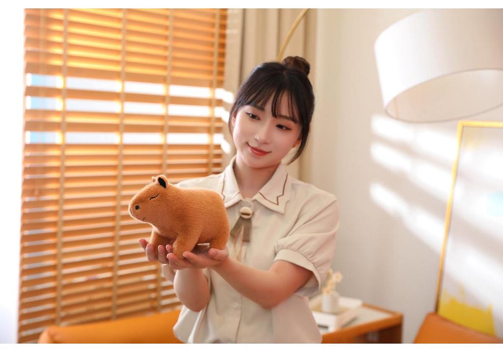 Cute Capybara Plush Toy - Kawaii Stuffed Animal Doll