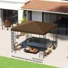 Garden Gazebo Cover 3x3 M In 600D Oxford Fabric with Drainage Holes, Brown
