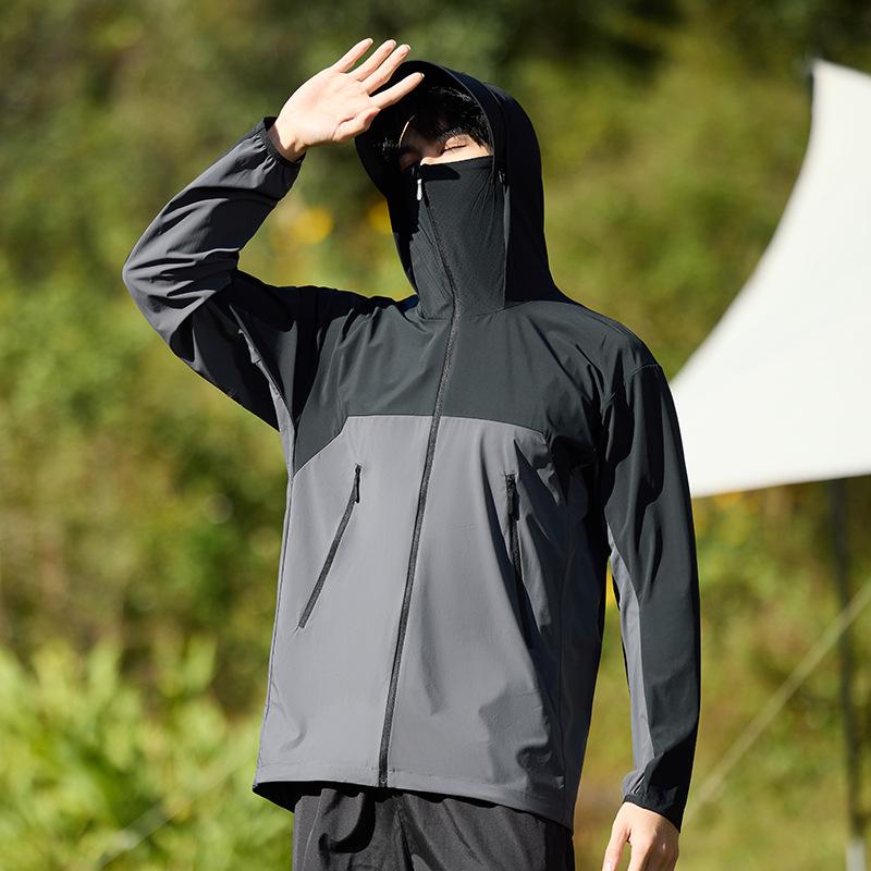 8118 Ice Silk UPF50+ Sun Protection Hoodie - Unisex Summer Outdoor Casual Wear