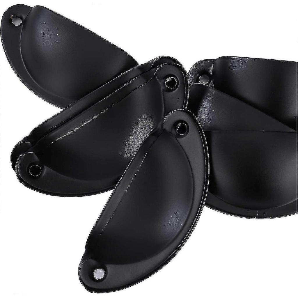 Schubladengriff Knopf Schale Türgriff Schalenförmige Dekoration Tür Möbel Schublade Schrank Schrank Mit Schrauben 20 Stück Schwarz - Ri
